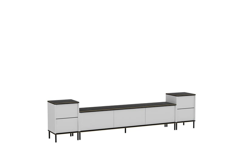 Imaj Tv-bänk 260 cm - Guld/Svart/Vit - Products - Möbler - TV- & Mediamöbler - TV bänk & mediabänk