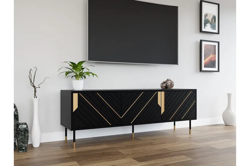 Juniskär Tv-skåp 154 cm - Svart - Products - Möbler - TV- & Mediamöbler - TV-skåp