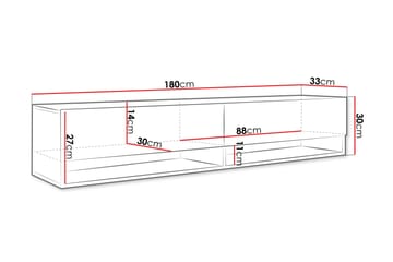 Kanak Tv-bänk 180 cm - Svart - Products - Möbler - TV- & Mediamöbler - TV bänk & mediabänk