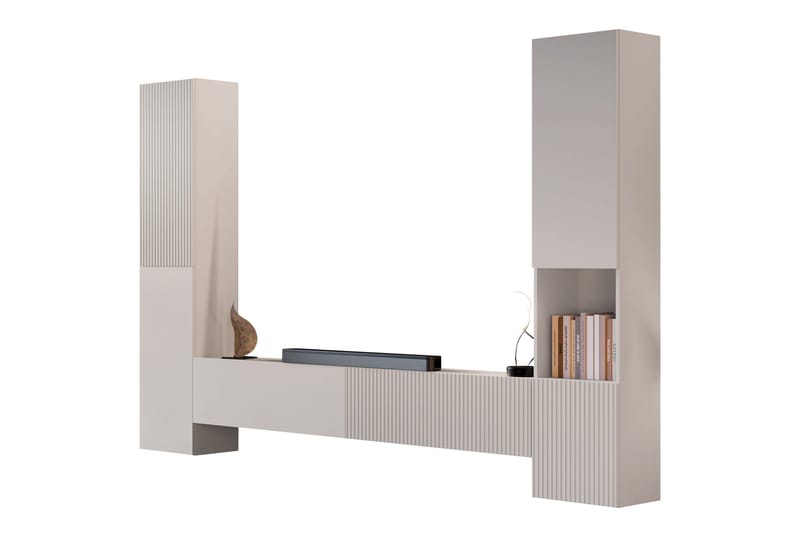 Kangana Tv-möbelset, Svart/Brun