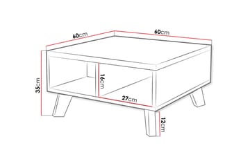 Kardos TV-bänk 60 cm - Vit/Ek - Products - Möbler - TV- & Mediamöbler - TV bänk & mediabänk
