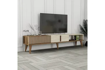Lissione Tv-bänk 180 cm - Valnöt/Beige - Products - Möbler - TV- & Mediamöbler - TV bänk & mediabänk