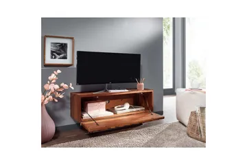 Lowboard Wohnling Massivt trä med förvaring 1 klafflucka trälben lantligt - Products - Möbler - TV- & Mediamöbler - TV bänk & mediabänk