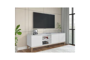 Lowboard Pelle Vit/Wotan ek - Vit/Wotan ek - Products - Möbler - TV- & Mediamöbler - TV bänk & mediabänk