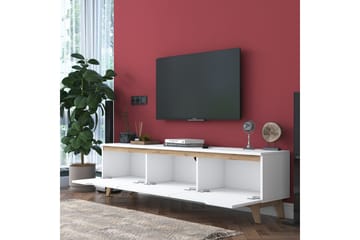 Lychester Tv-bänk 180x35 cm Vit/Brun - Hanah Home - Products - Möbler - TV- & Mediamöbler - TV bänk & mediabänk