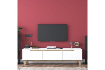 Lychester Tv-bänk 180x35 cm Vit/Brun - Hanah Home - Products - Möbler - TV- & Mediamöbler - TV bänk & mediabänk