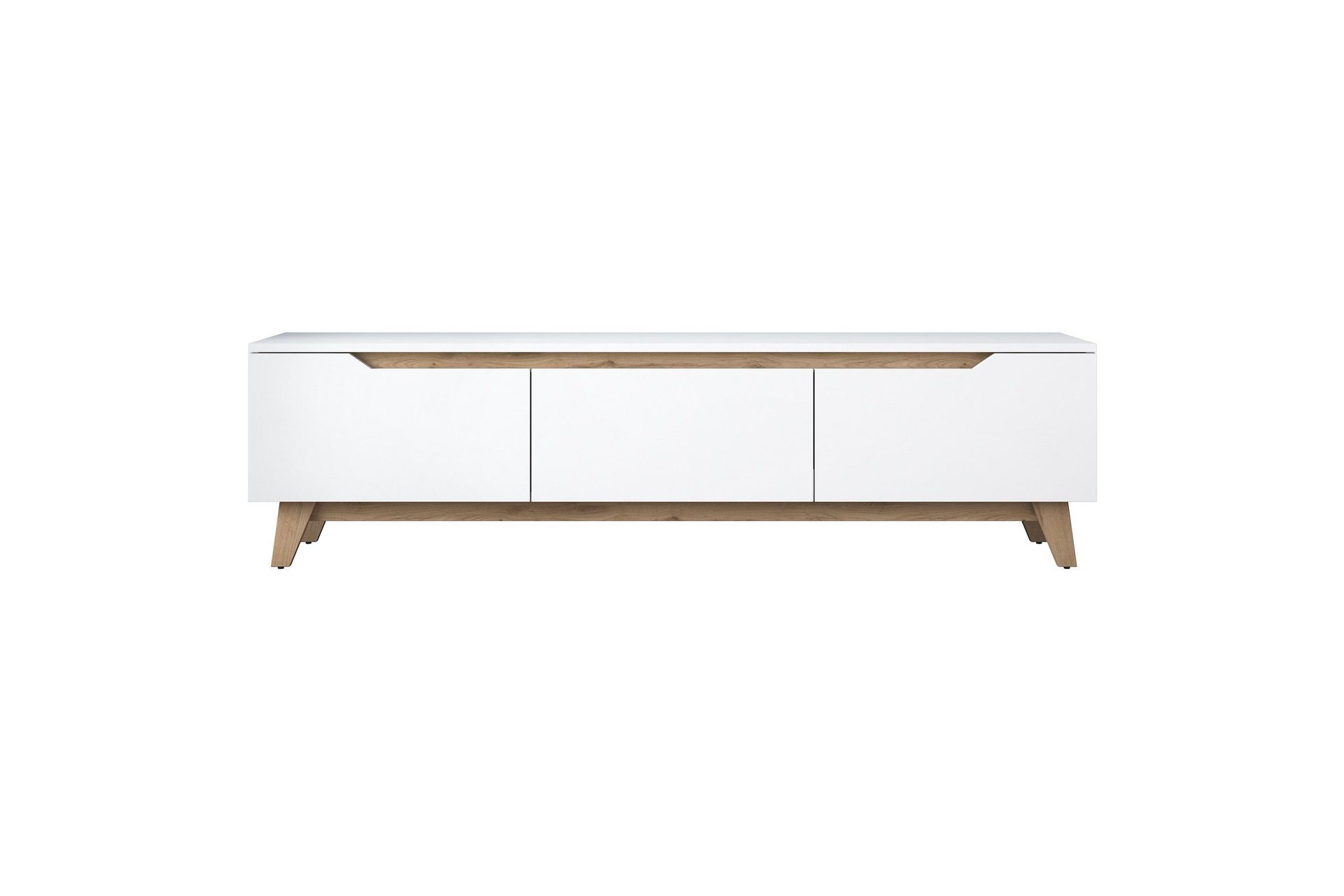 Lychester Tv-bänk 180x35 cm Vit/Brun
