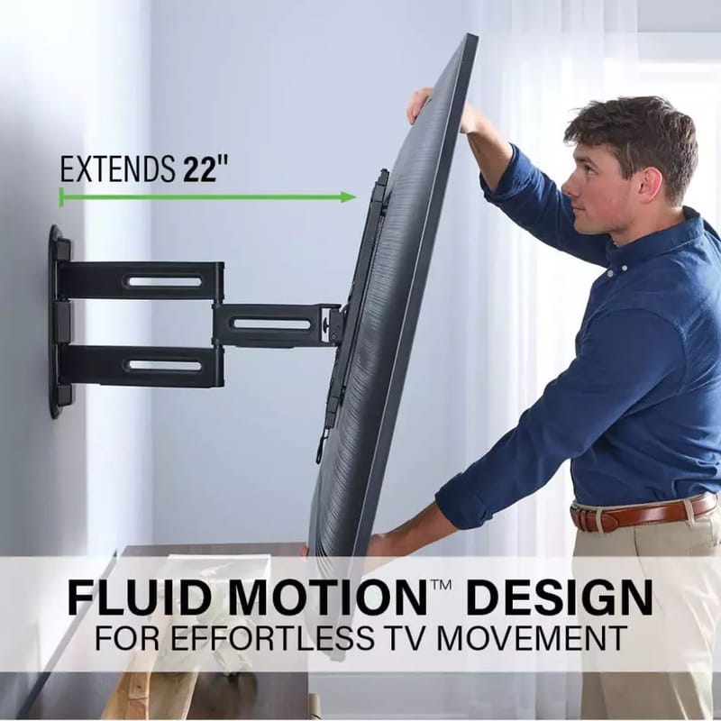 TV-Fäste Sanus 4D Max Vesa 400x400 32-65 Full Motion - Svart - Products - Möbler - TV- & Mediamöbler - Mediastativ & väggfäste - Tv-stativ & Tv-väggfäste