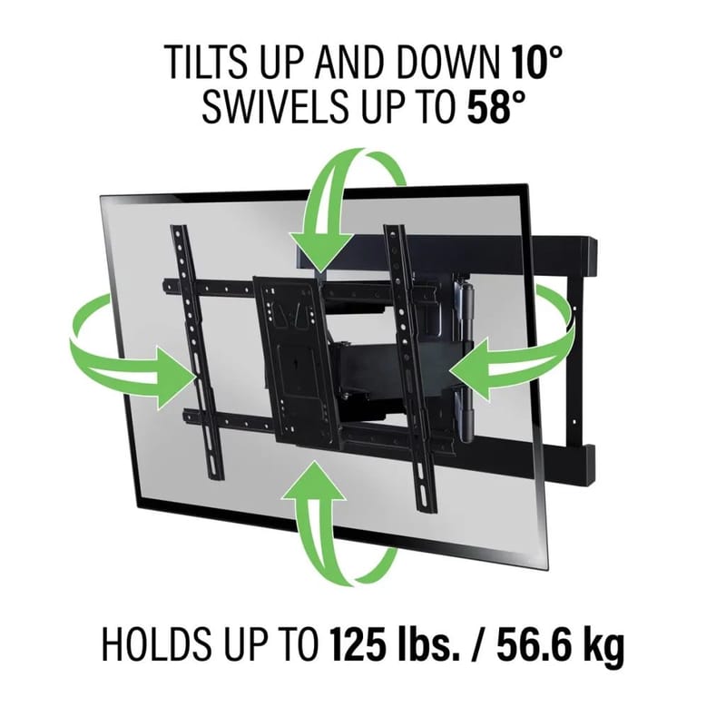 TV-Fäste Sanus Max Vesa 600x450 40-90 Full Motion - Svart - Products - Möbler - TV- & Mediamöbler - Mediastativ & väggfäste - Tv-stativ & Tv-väggfäste