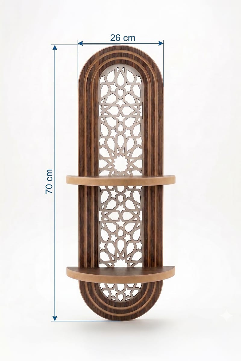 Zayra Vägghylla 26x70 cm - Brun - Products - Förvaring - Hylla - Vägghylla