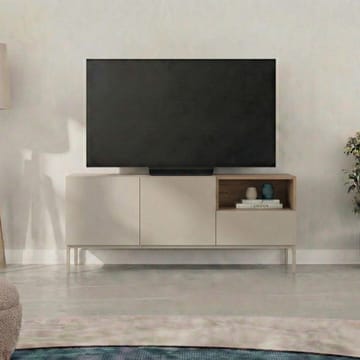 Morlen Tv-Bänk 140 cm - Santstone och naturlig ek - Products - Möbler - TV- & Mediamöbler - TV bänk & mediabänk