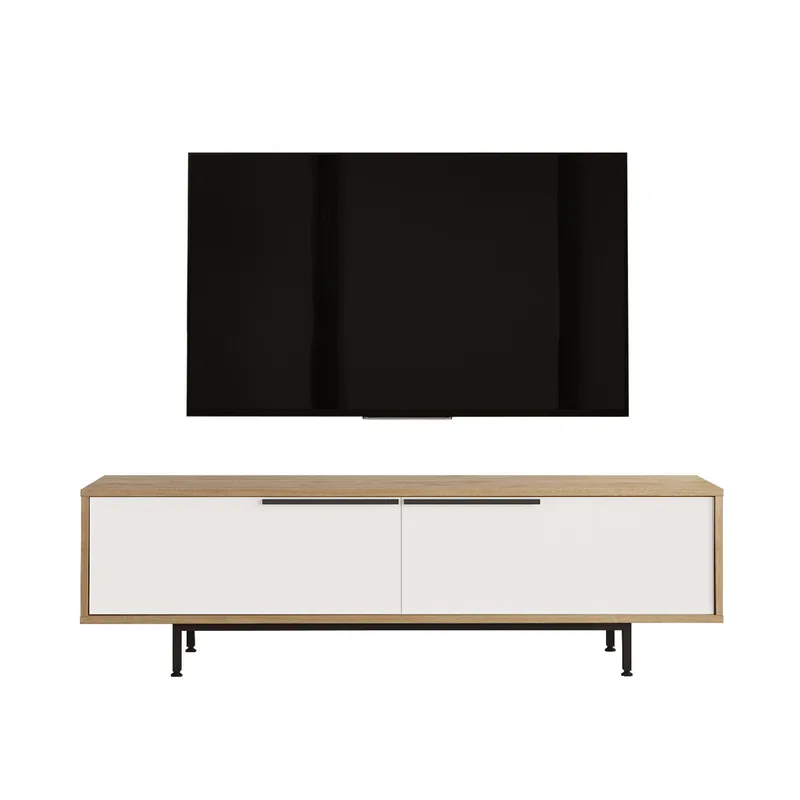 Nilena TV-bänk 160x45,1x35,5 cm - ek, vit - Products - Möbler - TV- & Mediamöbler - TV bänk & mediabänk