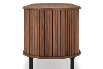 Noira Ribbad Oval TV-bänk 150 cm med Förvaring i Trä och Valnöt - Brun - Products - Möbler - TV- & Mediamöbler - TV bänk & mediabänk
