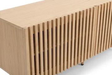 Peyra Ribbad TV-bänk 120 cm med Förvaring, Trä- och Ekutseende - Natur - Products - Möbler - TV- & Mediamöbler - TV bänk & mediabänk