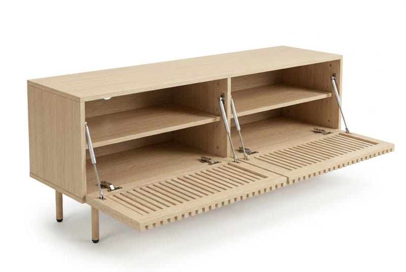 Peyra Ribbad Tv-bänk 160 cm - Natur - Products - Möbler - TV- & Mediamöbler - TV bänk & mediabänk