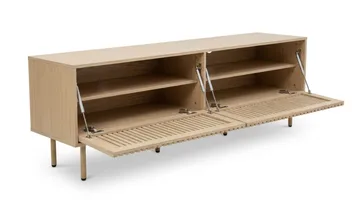 Peyra Ribbad Tv-bänk 200 cm - Natur - Products - Möbler - TV- & Mediamöbler - TV bänk & mediabänk