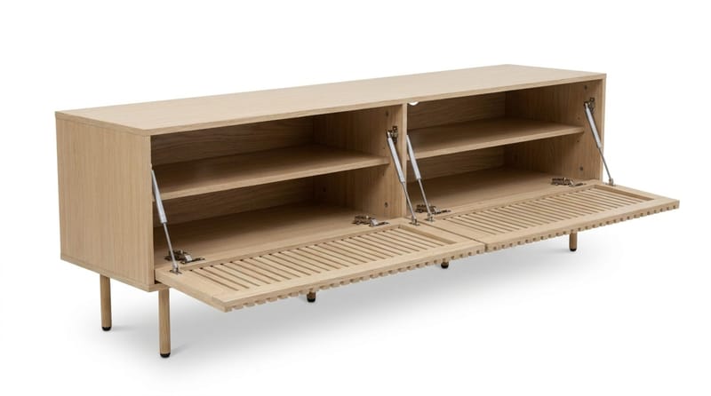 Peyra Ribbad Tv-bänk 200 cm - Natur - Products - Möbler - TV- & Mediamöbler - TV bänk & mediabänk