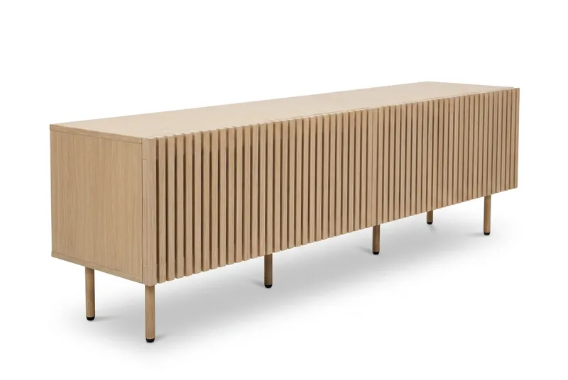 Peyra Ribbad Tv-bänk 200 cm - Natur - Products - Möbler - TV- & Mediamöbler - TV bänk & mediabänk
