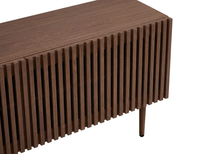 Peyra Ribbad Tv-bänk 200 cm - Valnöt - Products - Möbler - TV- & Mediamöbler - TV bänk & mediabänk