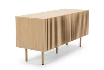 Peyra Ribbad Tv-bänk med Förvaring 120 cm - Ek - Products - Möbler - TV- & Mediamöbler - TV bänk & mediabänk