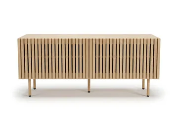 Peyra Ribbad Tv-bänk med Förvaring 120 cm - Ek - Products - Möbler - TV- & Mediamöbler - TV bänk & mediabänk