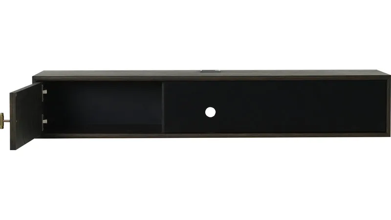 Råvika Vägghängd Tv-Bänk 133 cm - Brunlackad ek - Products - Möbler - TV- & Mediamöbler - TV bänk & mediabänk