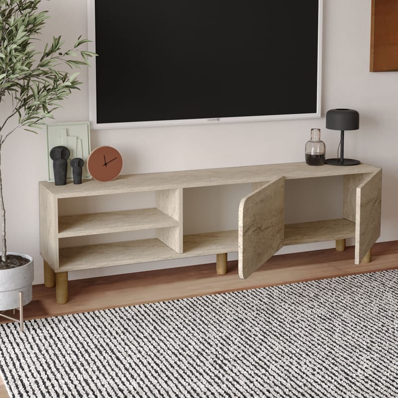 Relento Tv-bänk 150 cm - travertin - Products - Möbler - TV- & Mediamöbler - TV bänk & mediabänk