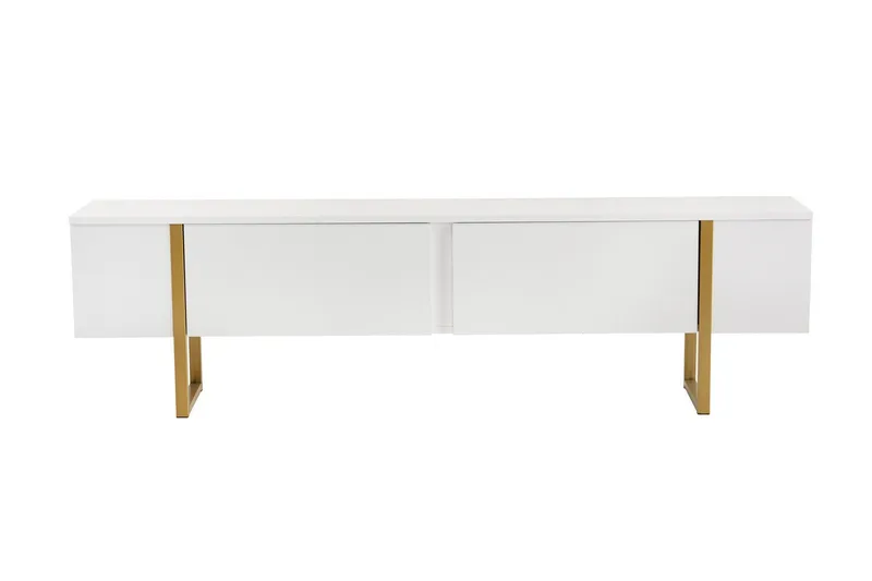 Serenity Tv-bänk 180x30 cm - Vit/Guld - Products - Möbler - TV- & Mediamöbler - TV bänk & mediabänk