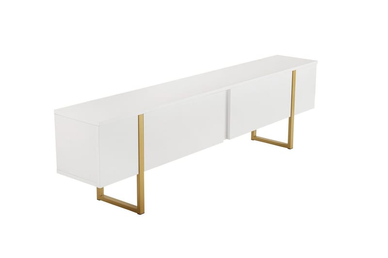 Serenity Tv-bänk 180x30 cm - Vit/Guld - Products - Möbler - TV- & Mediamöbler - TV bänk & mediabänk
