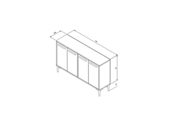Stria Tv-bänk 120 cm - Antracit - Products - Möbler - TV- & Mediamöbler - TV bänk & mediabänk