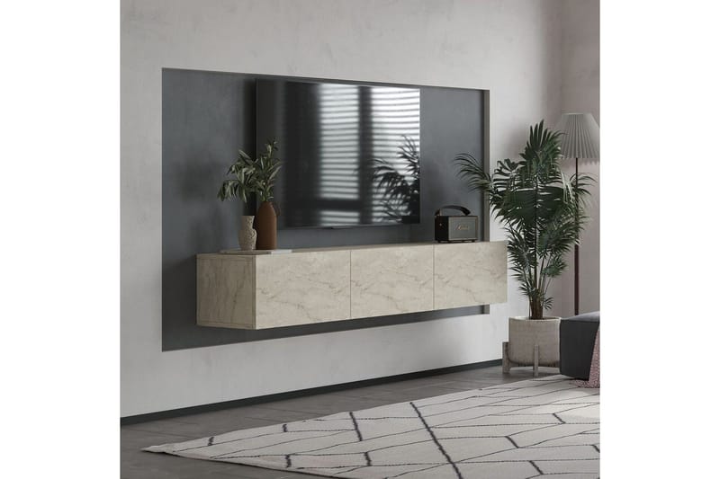 Taybah Tv-bänk 180 cm - Travertine - Products - Möbler - TV- & Mediamöbler - TV bänk & mediabänk