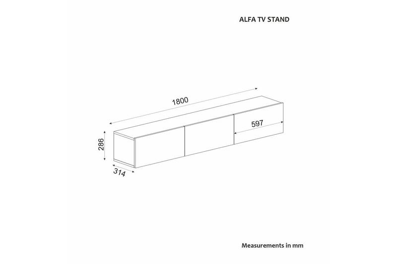 Taybah Tv-bänk 180 cm - Travertine - Products - Möbler - TV- & Mediamöbler - TV bänk & mediabänk