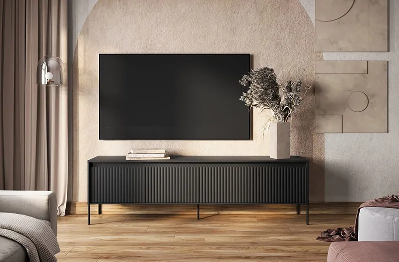 Trend TV-bänk B193 cm - Svart - svart - Products - Möbler - TV- & Mediamöbler - TV bänk & mediabänk