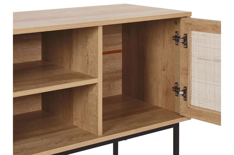 TV-bänk 120 cm rotting ljusbrun PASCO - Trä/natur - Products - Möbler - TV- & Mediamöbler - TV bänk & mediabänk