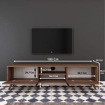 TV-bänk Anon 180 cm - Mörk valnöt - Products - Möbler - TV- & Mediamöbler - TV bänk & mediabänk
