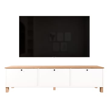 Avero TV-bänk 180x45,6x32 cm - Vitt och ek - Products - Möbler - TV- & Mediamöbler - TV bänk & mediabänk