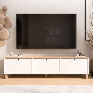 Avero TV-bänk 180x45,6x32 cm - Vitt och ek - Products - Möbler - TV- & Mediamöbler - TV bänk & mediabänk