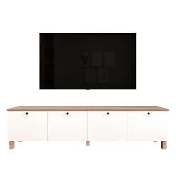 Avero TV-bänk 180x45,6x34,1 cm - Vit och ek - Products - Möbler - TV- & Mediamöbler - TV bänk & mediabänk