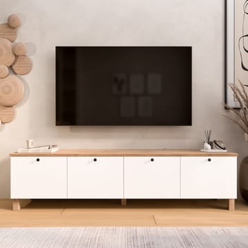 Avero TV-bänk 180x45,6x34,1 cm - Vit och ek - Products - Möbler - TV- & Mediamöbler - TV bänk & mediabänk