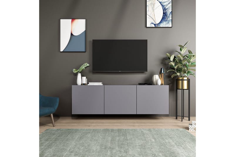 Bruce Tv-bänk 150x31 cm Svart - Hanah Home - Products - Möbler - TV- & Mediamöbler - TV bänk & mediabänk