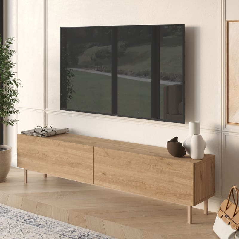 Canto TV-bänk 180x43,3x31,6 cm - Ek - Products - Möbler - TV- & Mediamöbler - TV bänk & mediabänk