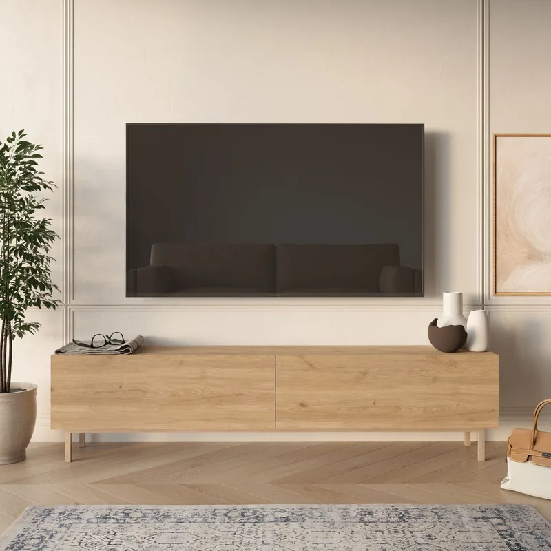 Canto TV-bänk 180x43,3x31,6 cm - Ek - Products - Möbler - TV- & Mediamöbler - TV bänk & mediabänk