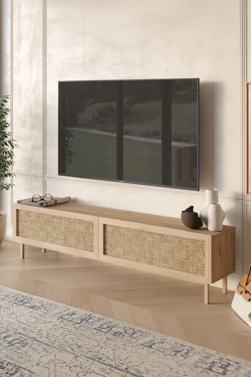 Canto TV-bänk 180x43,3x31,6 cm - Ek - Products - Möbler - TV- & Mediamöbler - TV bänk & mediabänk
