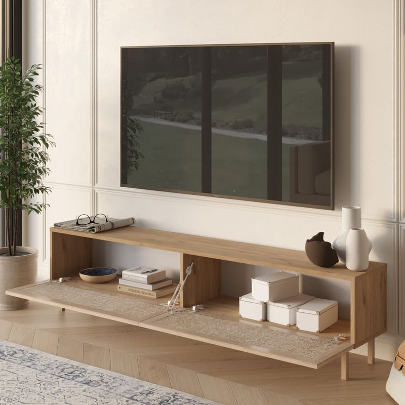 Canto TV-bänk 180x43,3x31,6 cm - Ek - Products - Möbler - TV- & Mediamöbler - TV bänk & mediabänk