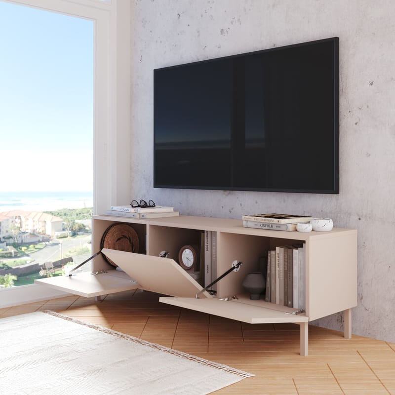 Dorel TV-bänk 150x47,3x36,8 cm - Sand - Products - Möbler - TV- & Mediamöbler - TV bänk & mediabänk