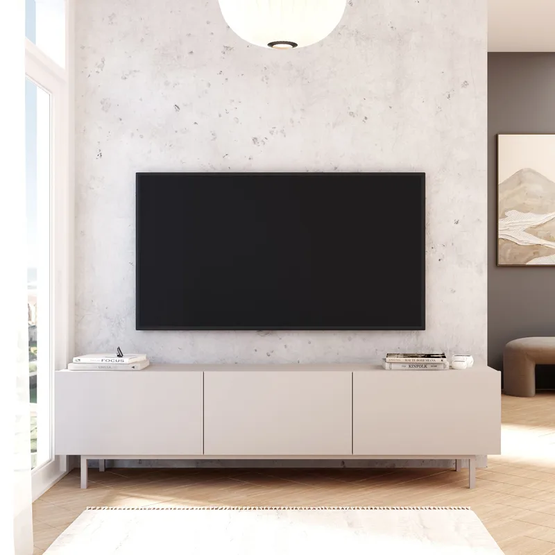 Dorel TV-bänk 180x47,3x36,8 cm - Sand - Products - Möbler - TV- & Mediamöbler - TV bänk & mediabänk