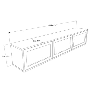 Dune TV-bänk 180x35,6x32 cm - Ek - Products - Möbler - TV- & Mediamöbler - TV bänk & mediabänk