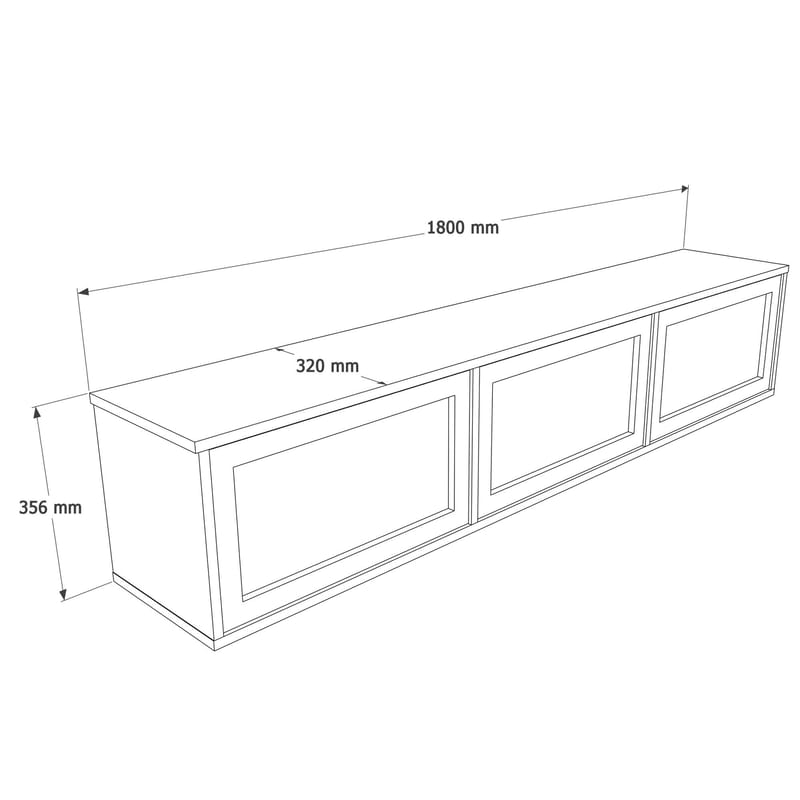 Dune TV-bänk 180x35,6x32 cm - Ek - Products - Möbler - TV- & Mediamöbler - TV bänk & mediabänk