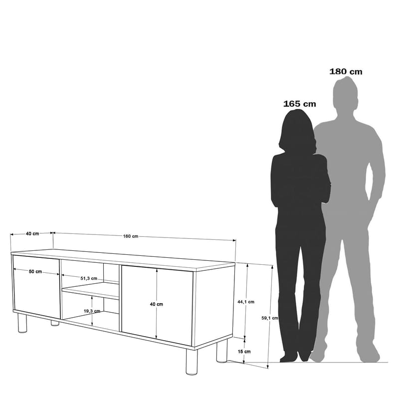 Fento Tv-Bänk 160 cm - Products - Möbler - TV- & Mediamöbler - TV bänk & mediabänk