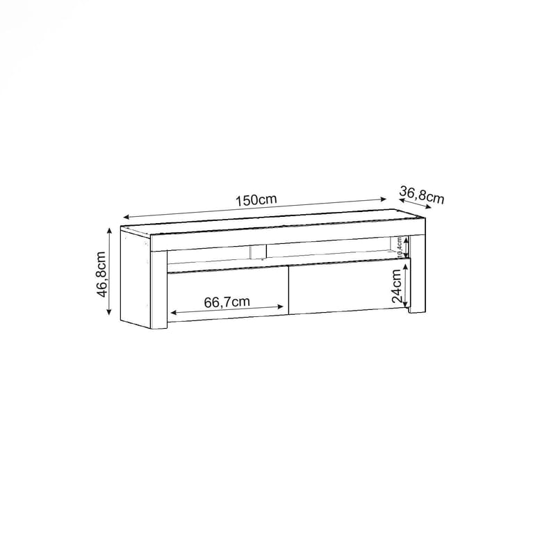 Sorik Tv-Bänk 150 cm - Products - Möbler - TV- & Mediamöbler - TV bänk & mediabänk